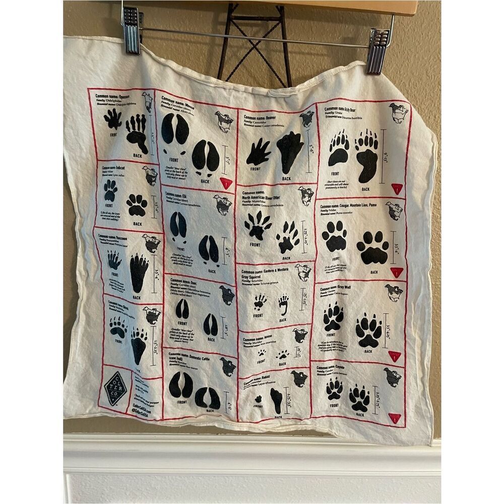 Colter Co Animal Tracks Vintage Bandana